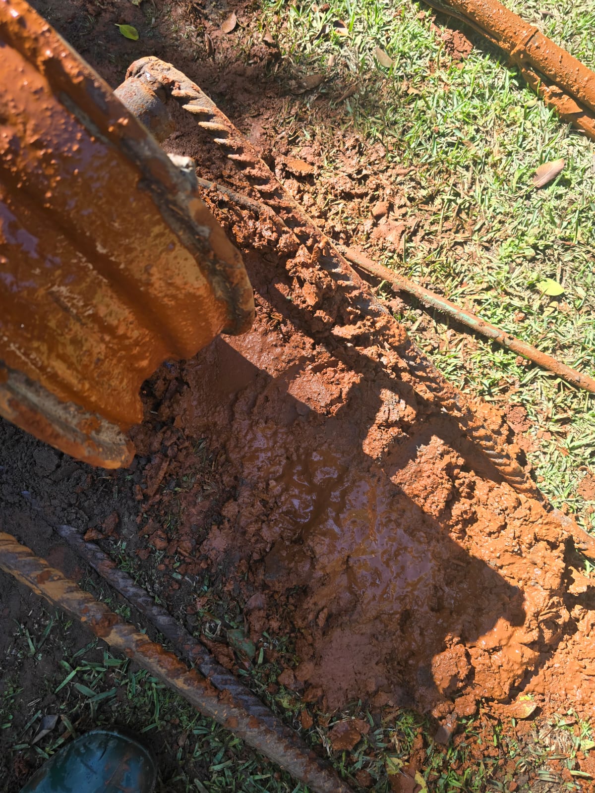 Trenching in to a borehole during rehabilitation
