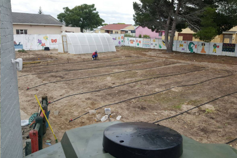 Irrigation system trenching and pipework