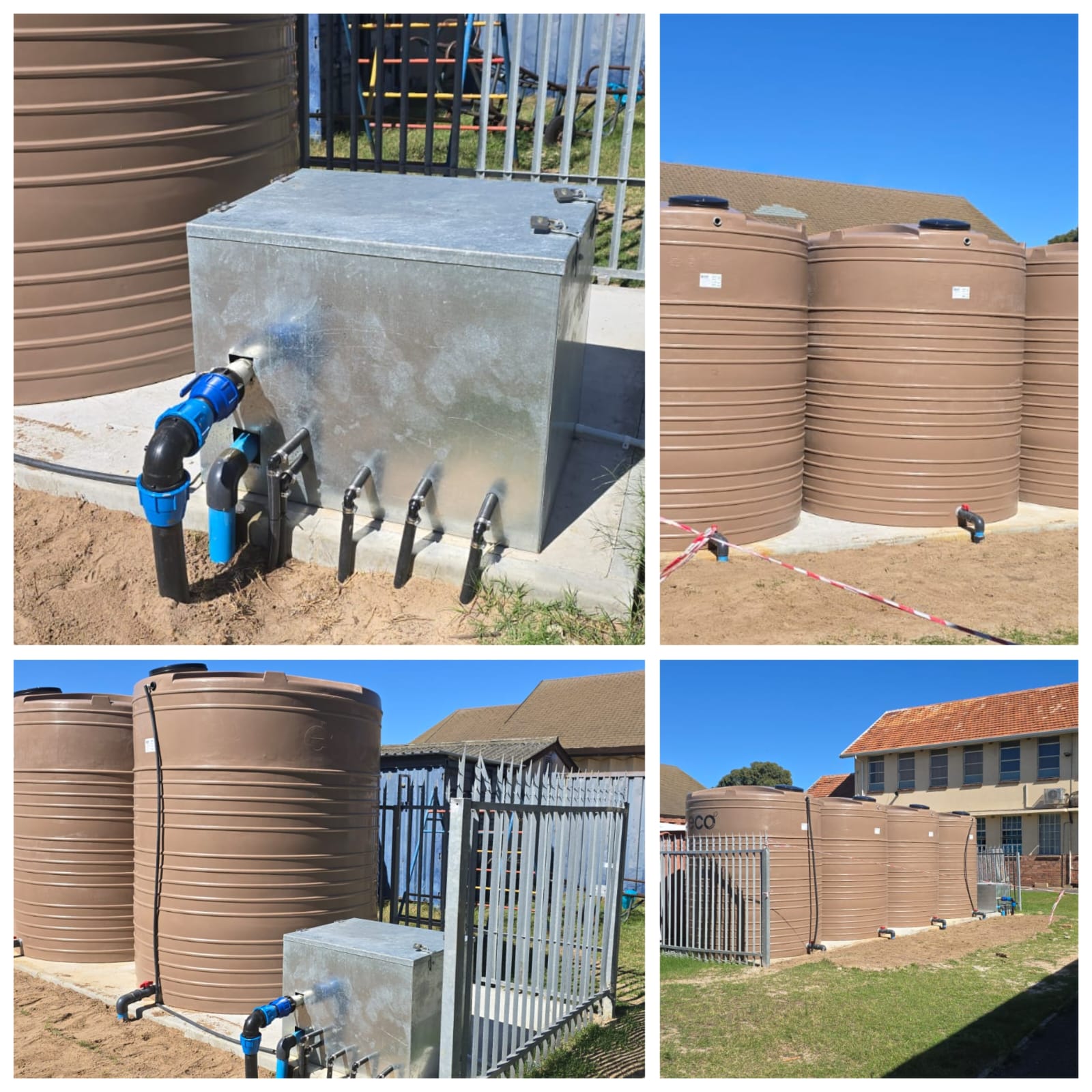 Water tank installations at homes, schools and estates across Cape Town