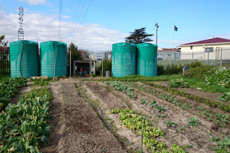 Water tank system on site